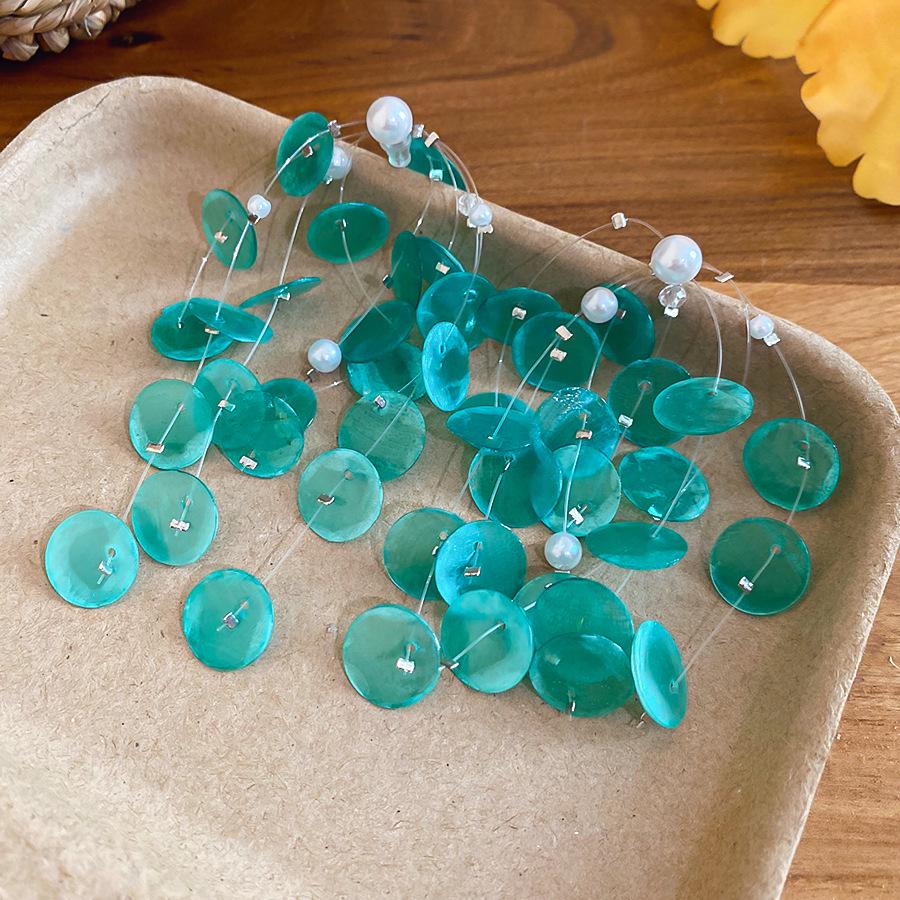 Orecchini Pendenti Nappa Perla Zircone Ago Argento - Design Elegante Retrò per Donna