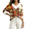 Christmas V-Neck Top with Elegant Cut for Party, Date and Everyday Wear