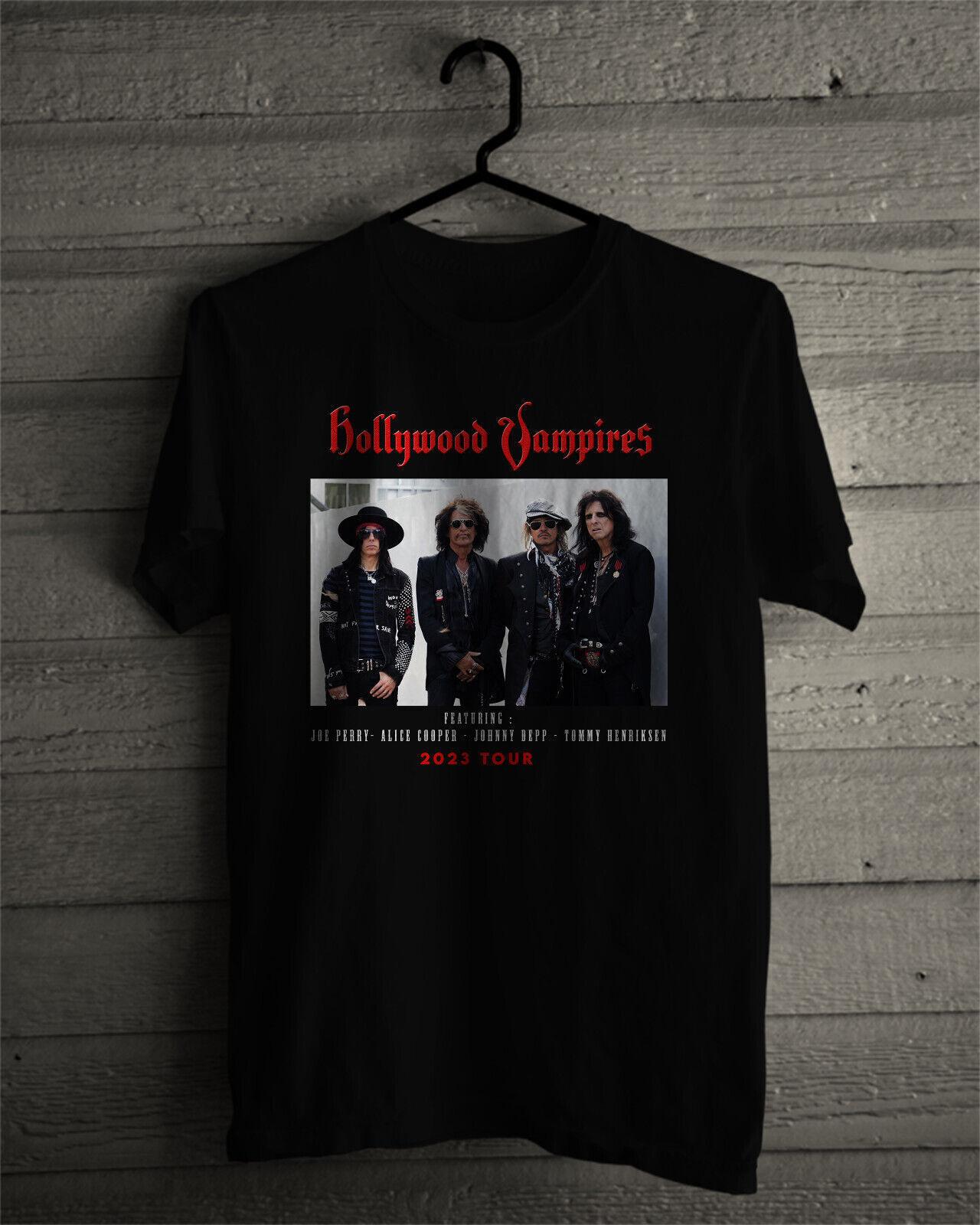 Hollywood Vampires Tour T Shirt Cotton Men And Women S