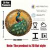 Vintage Peacock Metal Wall Art Sign 8x8 Inch Ornate Round Aluminum Decorative Wall Plaque for Living Room Home Decor