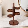 Yousheng Rotatable Storage Rack, Multi-Purpose Wooden Organizer, Space-Saving Portable Jewelry Holder, for Kitchen Bathroom Bedroom