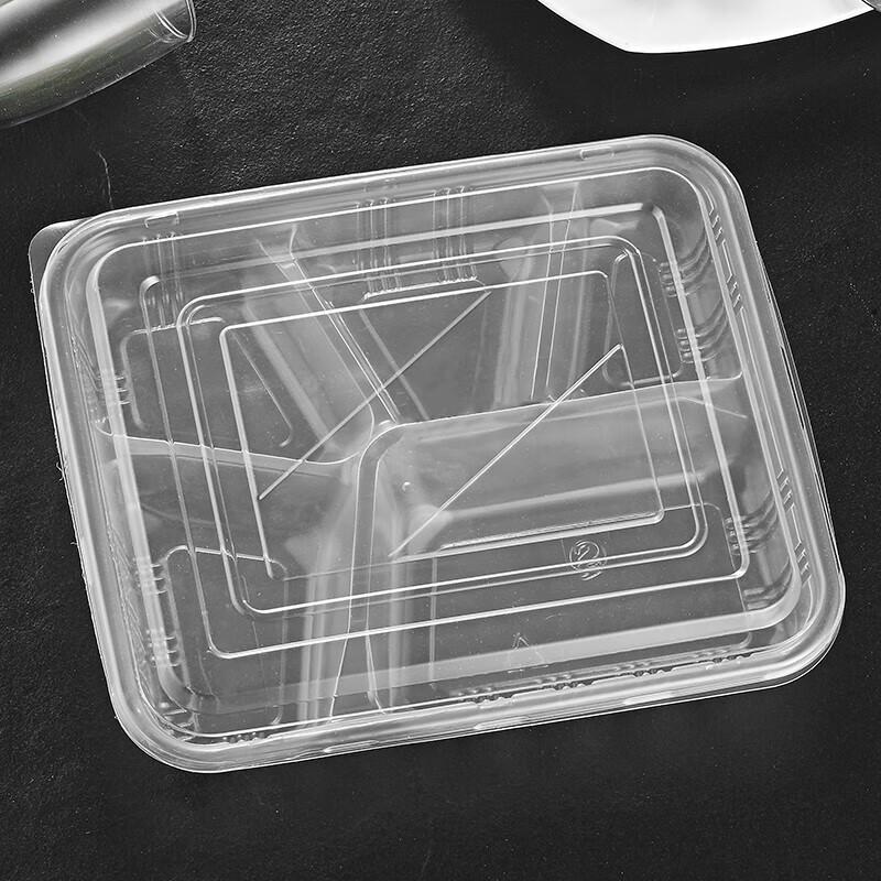 Yongduo 5-Compartment Disposable Meal Boxes (100 Sets)