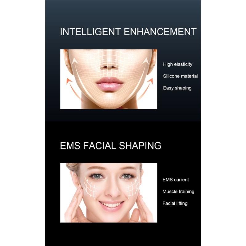 Face Massager V-Face Lifting Belt Vibrate Photon EMS Massage Shaping Slimming Double Chin Reducer V-Line Chin Cheek Lift Up