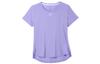 T Shirts Women's Light Purple Crew Neck Moderate Straight Fit DD0619-567