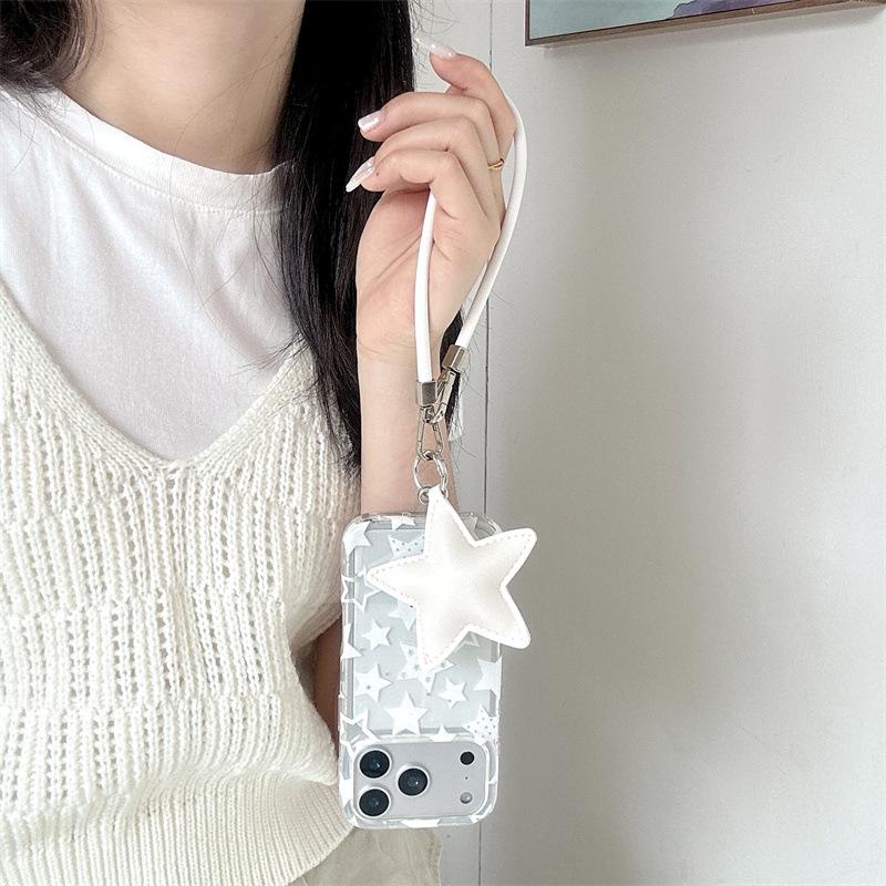 Korean Style Glitter Star Case for iPhone 17, 16 Pro Max, 15, 14