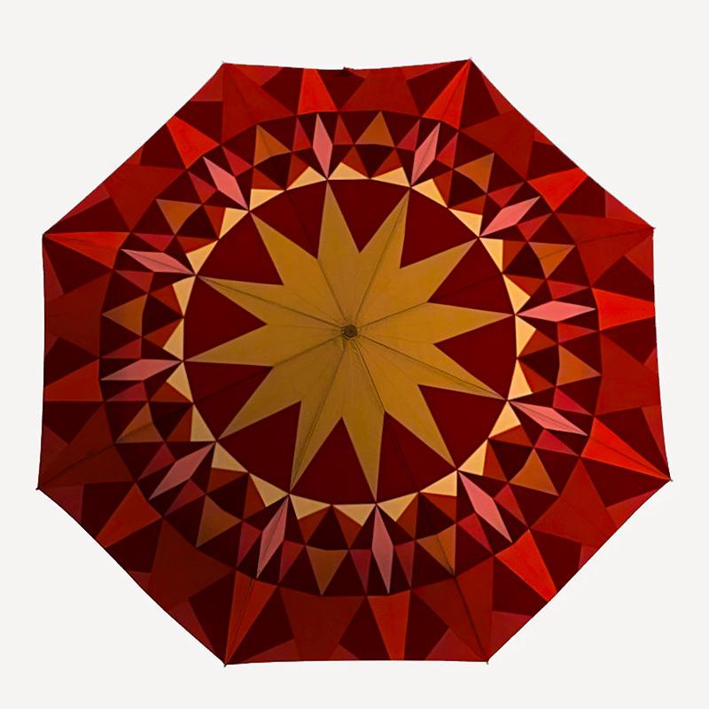 

1pc Kaleidoscope Pattern Umbrella - Portable Home Essential, Durable Iron Frame with Rod Structure, Fashion Lovers yy250910027