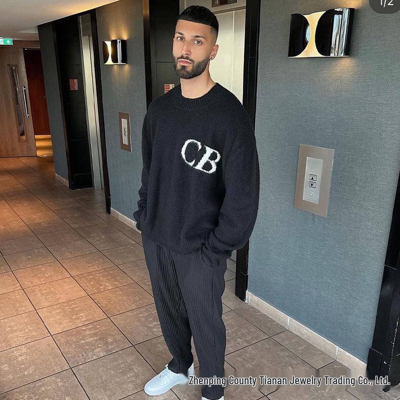 Neuer Cole Buxton Street Style Buchstaben-Slogan Unisex Strickpullover