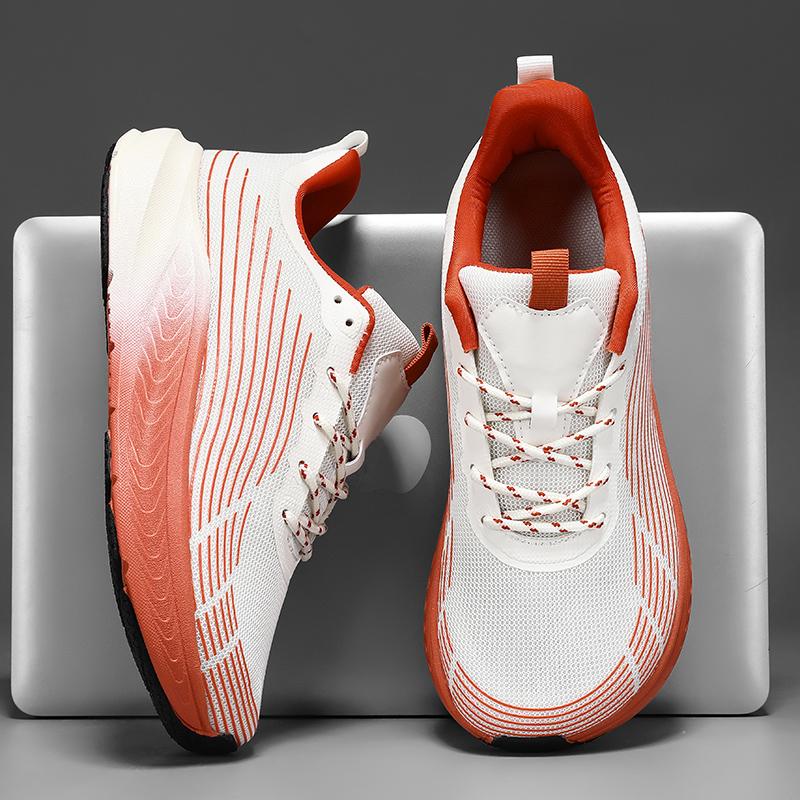 Men's wide-palm running shoes Four season new breathable soft-sole non-slip racing casual sports shoes thick-sole speed sneakers