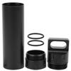 Aluminum Alloy Waterproof Drug Case Outdoor Survival Storage Container Dry Bottle LBlack