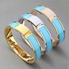 Tendance Mode 12mm Plaqué Or 18K Bracelet Acier Titane Couleur Émail Bracelet 2026