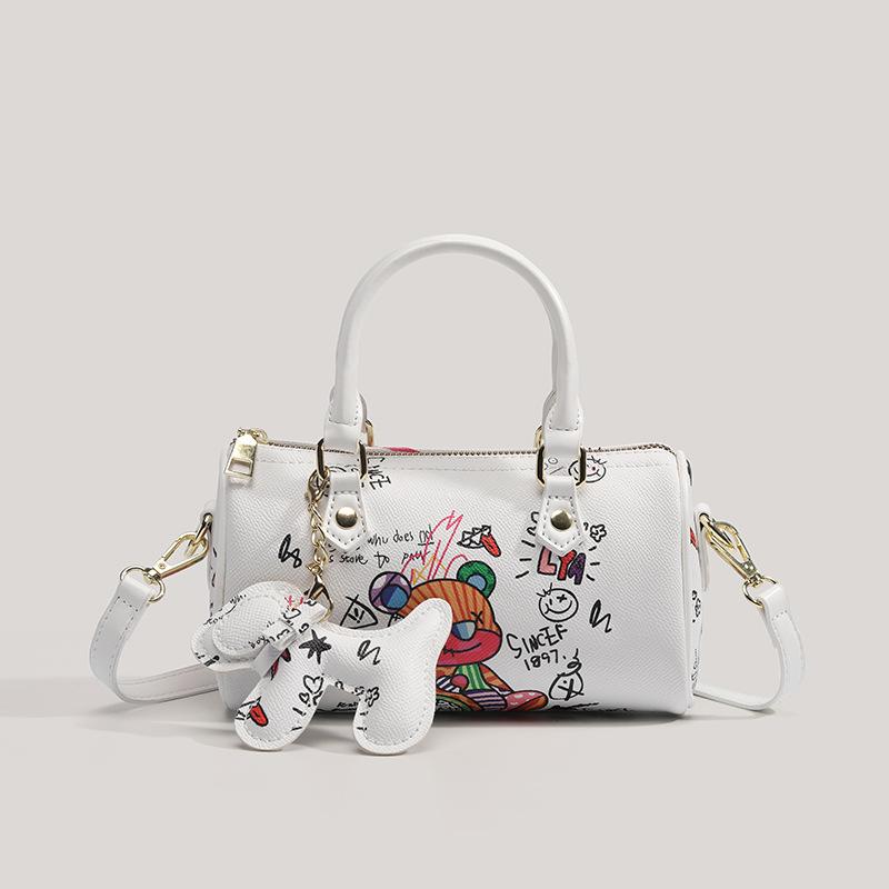 Модная универсальная сумка-подушка с граффити женская 2025 новый летний нишевый дизайн текстура мессенджер маленькая сумка сумка