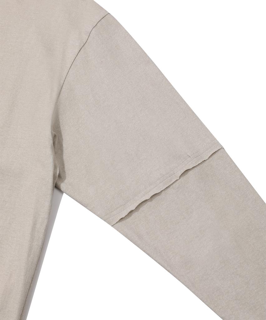 EPISODE UNTITLED Logo Printing Cutting Long Sleeves_Beige