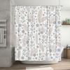 Soft Stylish Shower Curtain Floral Design for Bathrooms
