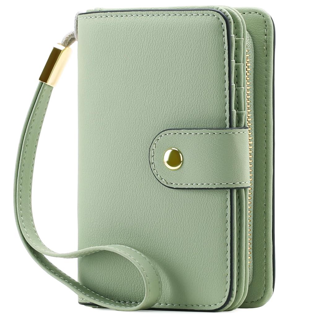 RNIEGA Bifold Genuine Folding Wallet with Coin Card Stylish Women's Wallet, Leather, Lightweight, Purse, Case, Compact, Anti-Skimming,