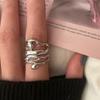 Foxanry Copper Color Rings For Women New Trend Creative Simple Hollow Curve Jewelry Vintage Elegant Party Birthday Gifts