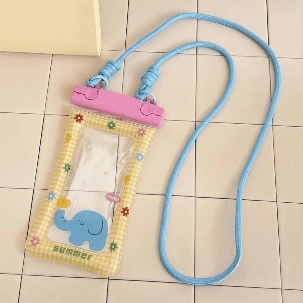Cartoon Animal Printed Waterproof Phone Pouch Crossbody Dry Bag The Water-Sprinkling Festival