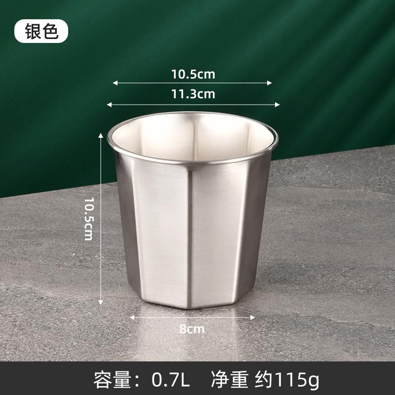 304 Stainless Steel Mini Ice Bucket Bar KTV Snack Bucket French Fry Bucket Household Kitchen Storage
