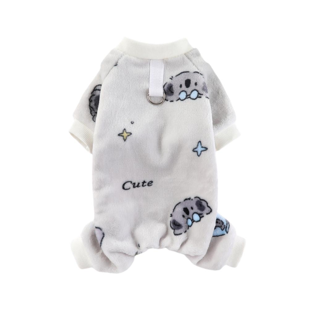 

XS-4XL Pet Dog Clothes Fleece Pajamas Plush Coat Fashion Dog Jumpsuit For Small Medium Dogs XS сірий