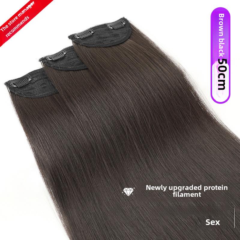 Seamless Long Hair Extension Set: Invisible Straight Wig Patches for Women