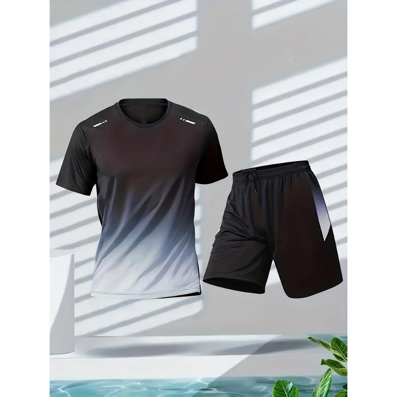 Men s casual suits, outdoor activity running suits, travel sportswear sets, park and beach outings, quick-drying and lightweight 2XL