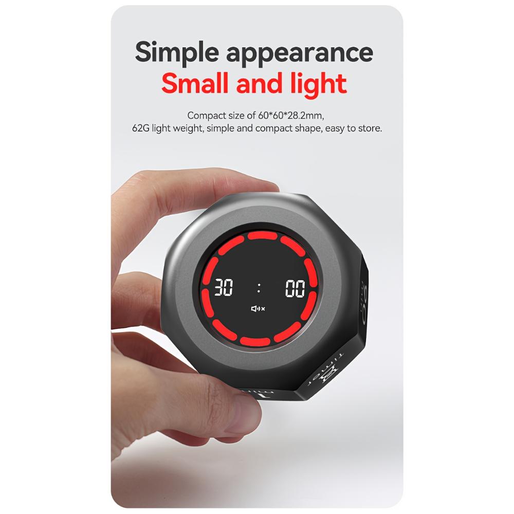 Visueller Schwerkraftsensor-Timer, Selbstdisziplin-Tracker, für Schülerhausaufgaben, Besprechungen, Fitness, Backen, Kochen, Wettkampf-Zeitmessung