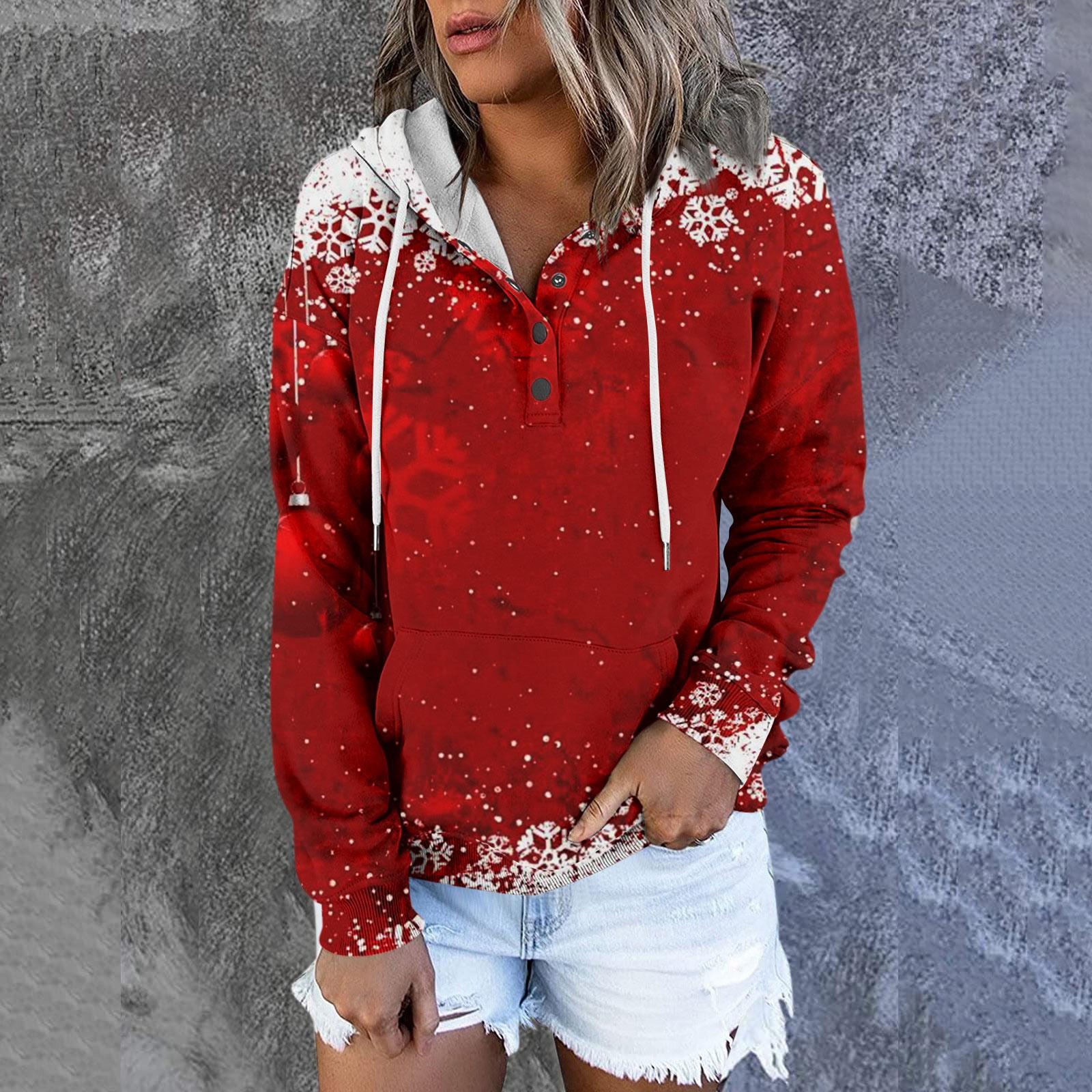 

Женские повседневные модные пуловеры с длинными рукавами и принтом, толстовки с капюшоном L винный