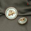 6Pcs Bee Metal Flower Buttons For Women Dress Coat Suit Cardigan Sewing Button