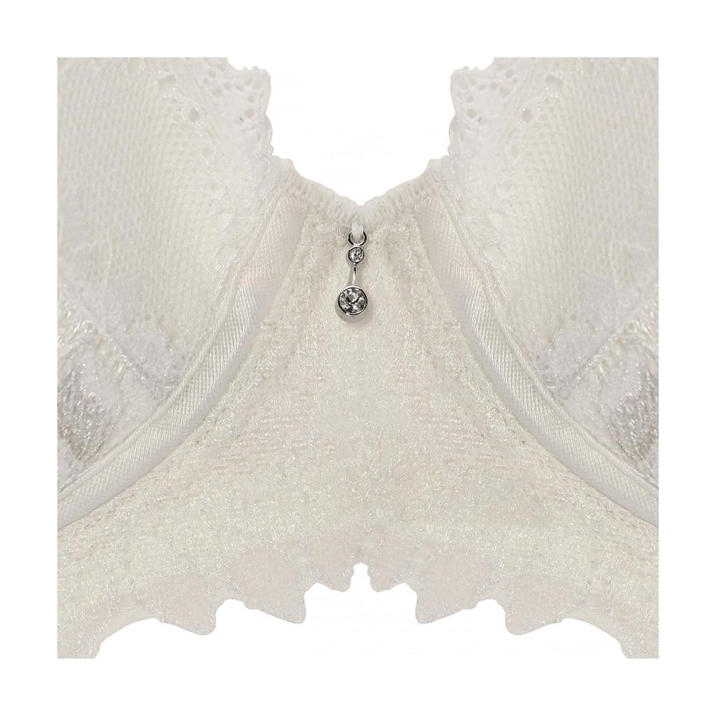 Triumph Red Label by Triumph 0100 10215407 Underwire Bra with Pads for Beautiful Cleavage and Flattering D85 M015 Sides, (White)