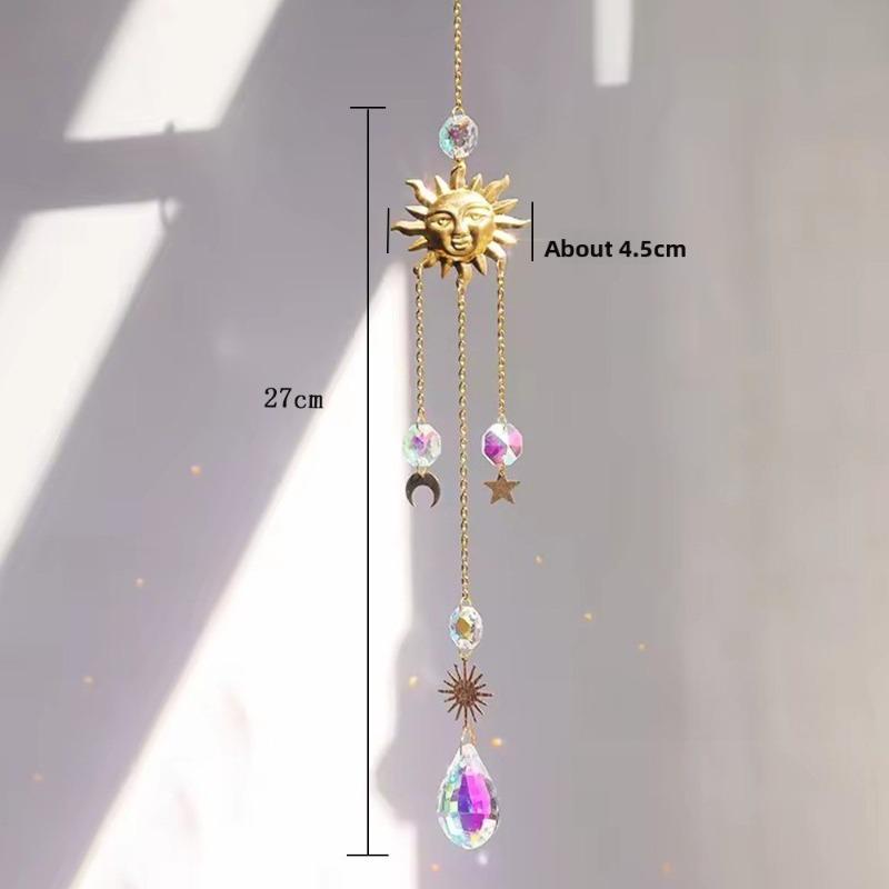 

Современный Минималистичный Маленький Орнамент Балкон Сад Дом Подвеска Ловец Солнца Спальня Радужный Камень Колокольчик Ветра