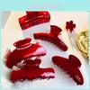 Stylish Red Series Large Acetate Hair Claw For Women Perfect For Fashionable Looks