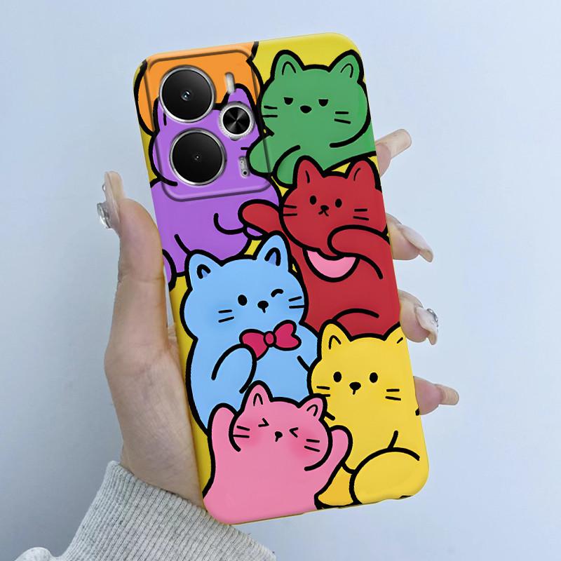 Cases For OPPO Realme 14 14T 5G Casing Fashion Flower Astronaut Girl Design Soft Silicone TPU Cover For Realme14T realme14 Coque