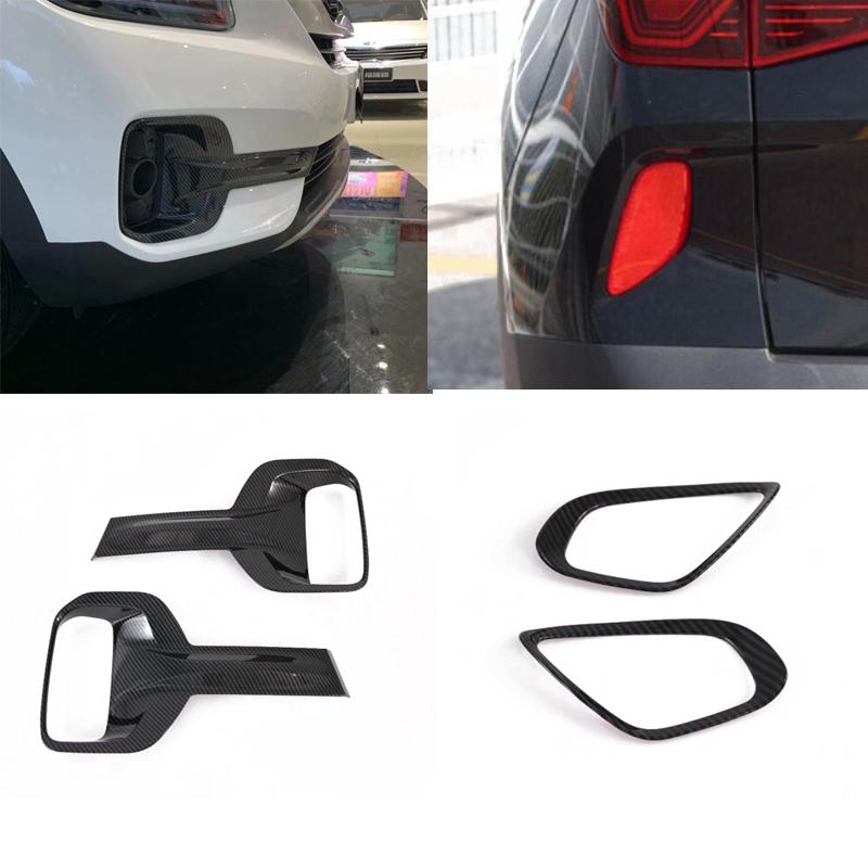 For Kia Seltos    ABS Front rear Fog light lamp Trim Cover Reflector Foglight Lamp Cover Sticker Accessories