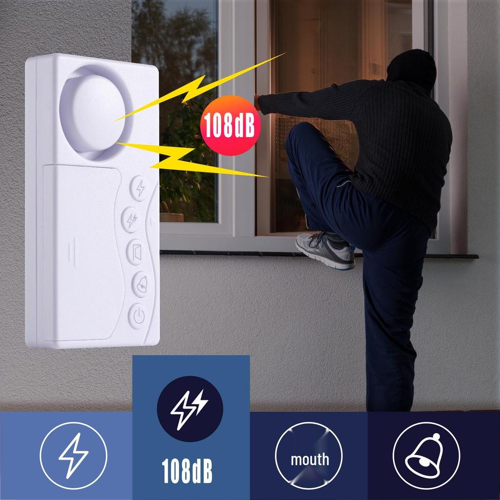 2-Pack Magnetic Door & Window Alarm: Anti-Theft & Open Door Reminder