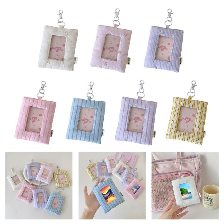 3 Inch Mini Photo Protector With Carry Hook For Backpacks Key Organizes Photo Card Pouches Photo Card Protector Sleeve