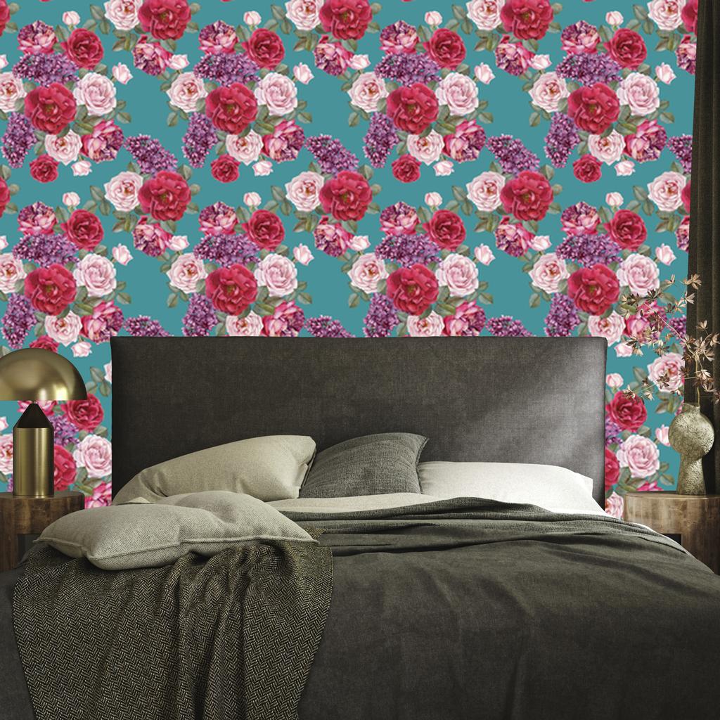 Beautiful colorful roses wallpaper for living room and bedroom 50x1000