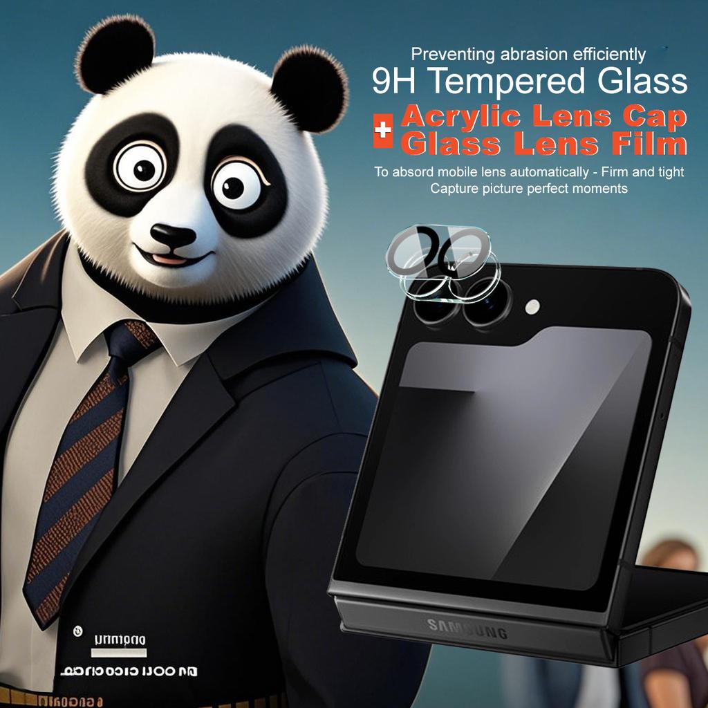 For Samsung Galaxy Z Flip 7 FE 5G Glass IMAK High Definition Integrated Glass Lens Film Black Eye Design