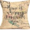 American Retro Printed Linen Pillowcase Living Room Sofa Office Pillow Car Cushion Cover