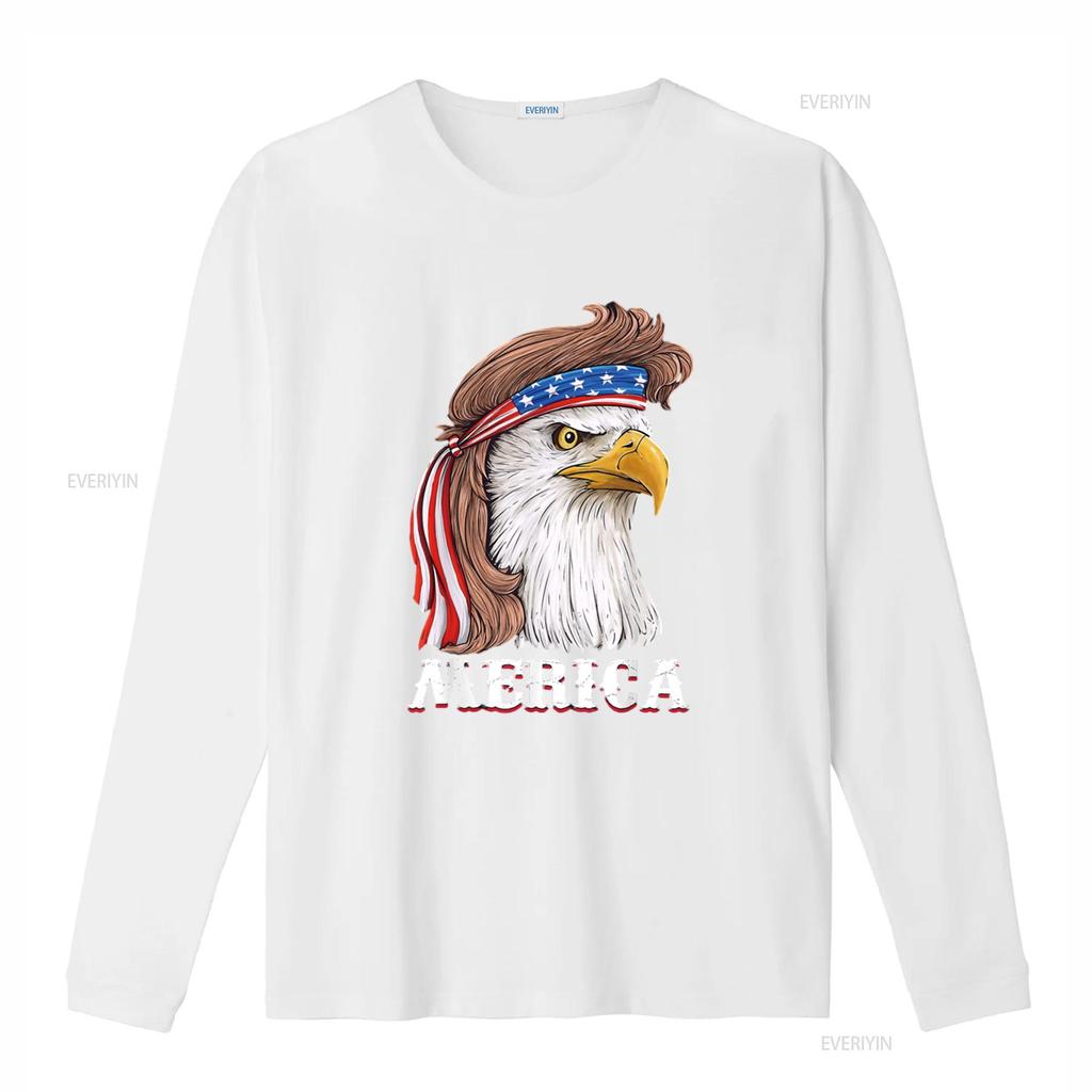 Eagle Mullet 4th Of July USA American Flag Merica T Shirt vintage Washed Unisex Top For Everyday Wear streetwear Slightly