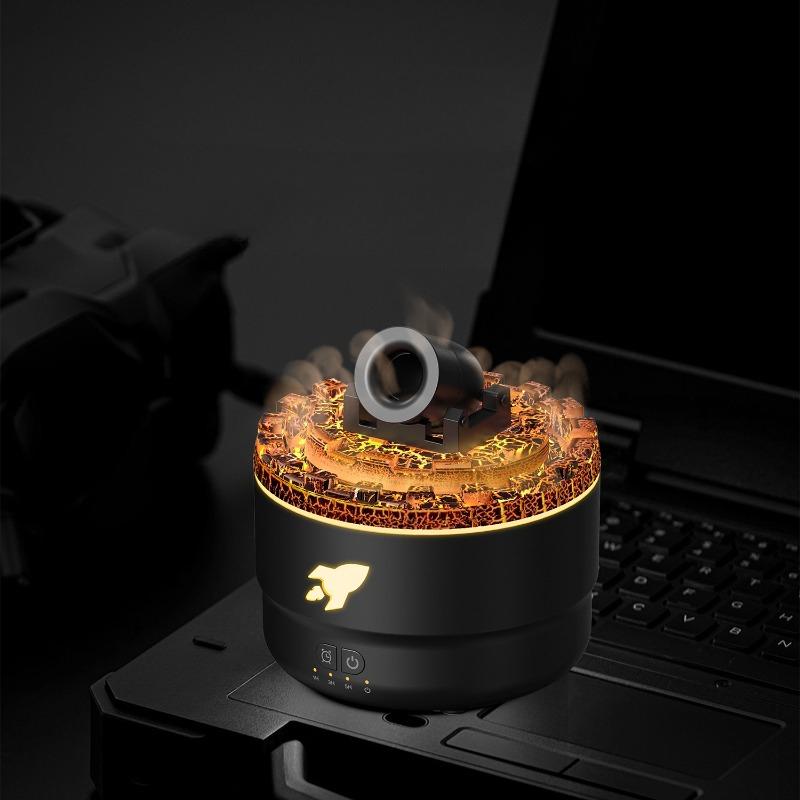 1 Pezzo Nuova Macchina per Aromaterapia a Batteria Vulcano con Anelli di Fumo Umidificatore Domestico Diffusore di Nebbia ad Alta Capacità Olio Essenziale