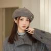 New Beret Hat for Women In Autumn and Winter New Face Showing Little Painter Beilee Hat Retro Literary Simple Small Logo