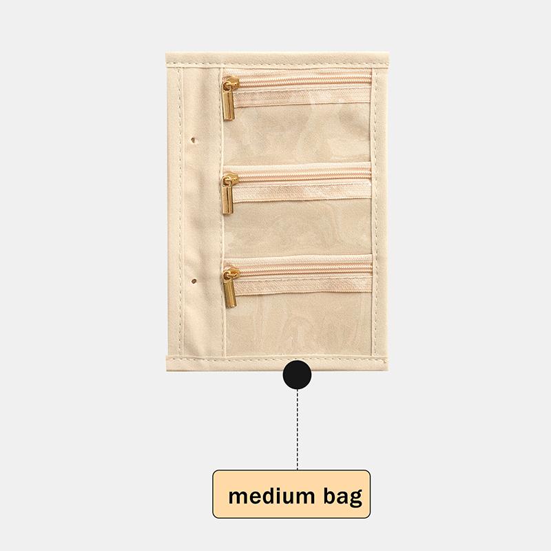 Дорожный футляр для украшений, Органайзер-шкатулка для украшений с прозрачной молнией, Бархатный мешочек-сумка для украшений, Футляр для украшений из ПУ кожи, Подарок для женщин 1 шт.