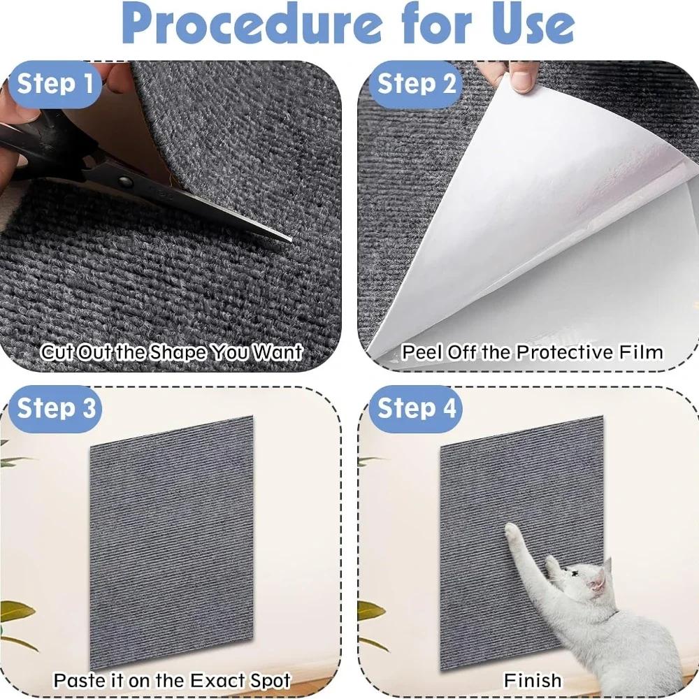 Scraper Scraper for Cats Scratching Post for Accessories Scratcher Sofa Protector Claw Sharpening Self Adhesive Carpet Tower