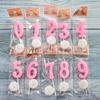 Digital Candles Medium Pink Independent Packaging Digital Children's Birthday Cake Baking Decoration Candles
