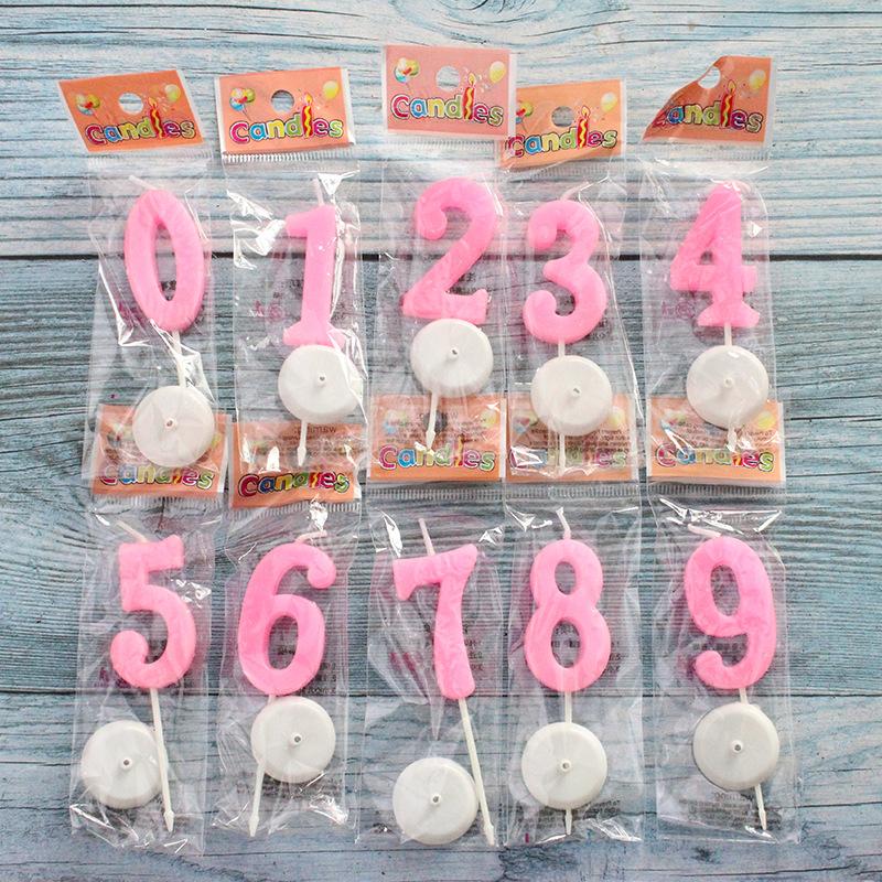 

Digital Candles Medium Pink Independent Packaging Digital Children s Birthday Cake Baking Decoration Candles Sample Pink number 0-9 mixed