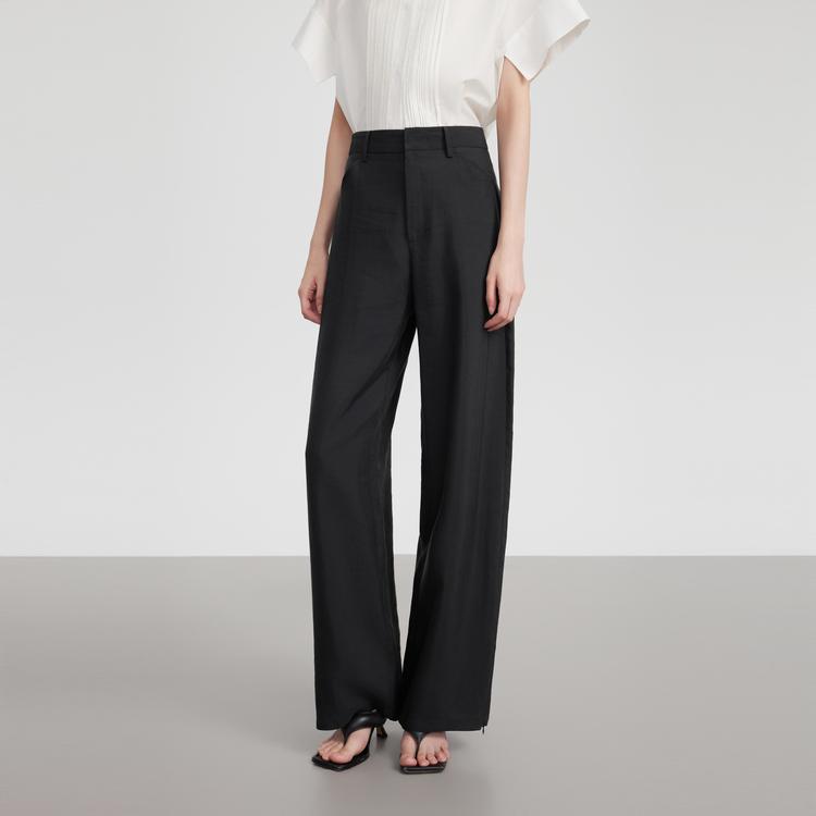 ELLE Commuter Simple Versatile Comfortable Straight Leg Casual Pants Women Bottoms L8SKS319
