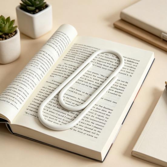 3D Printed Giant Paper Clip, Large Paper Clip Shape Bookmark, Extra Big Paperclip Book Marker Decoration, Gift for Reading Lovers