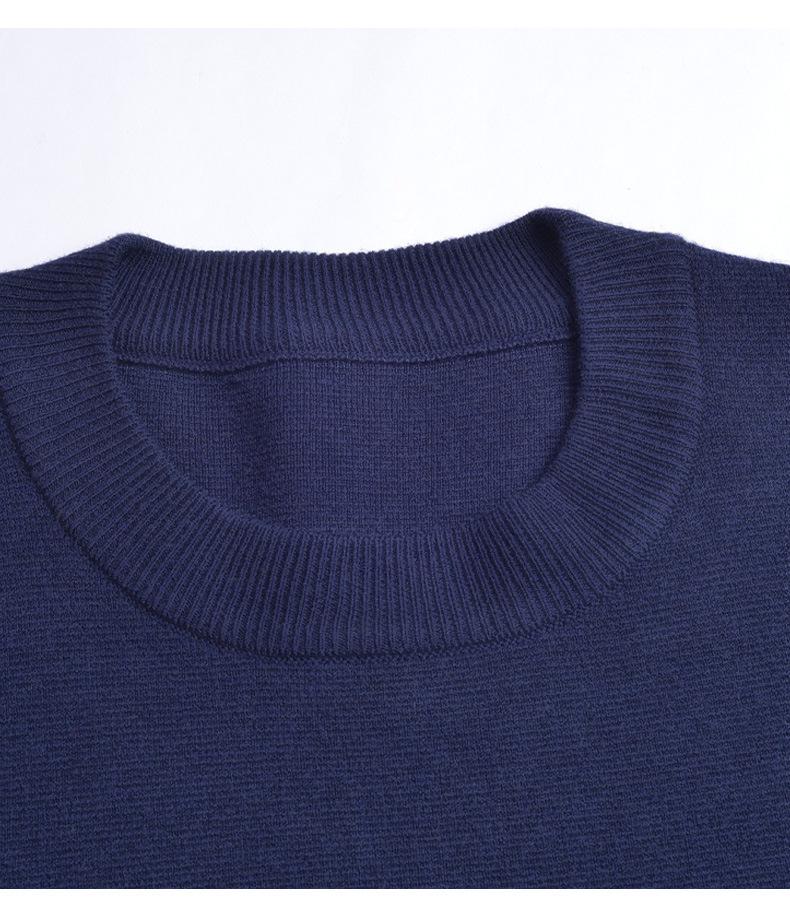 Unisex Striped Knit Sweater with Three-Color Woven Ribbon
