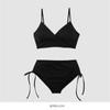 2025 Multi-Color Women's Sexy Korean Split Bikini - Nylon Swimwear Fashion