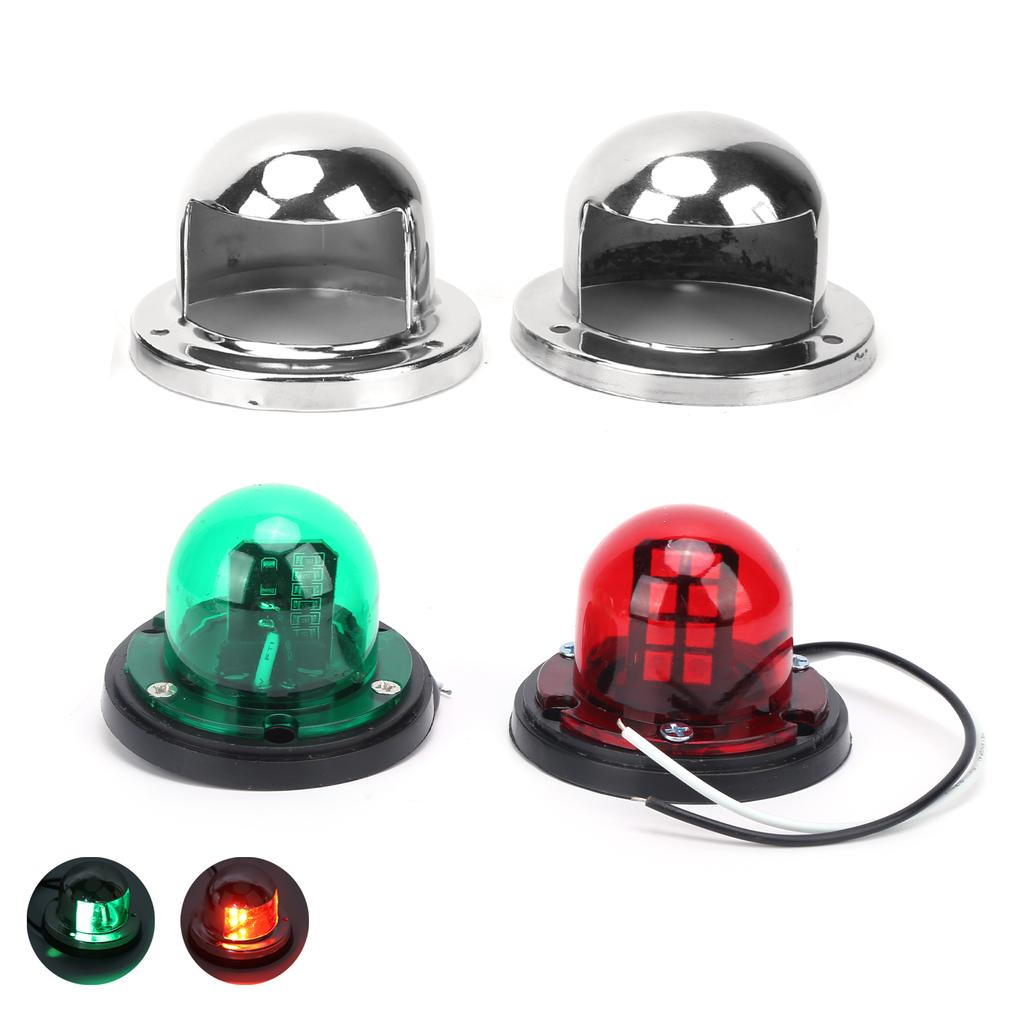 8?LED Boat Navigation Light RedGreen Signal Lamp Stainless Steel Yacht Parts 1.6W 12V