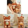 Plush Animal Toy Birthday Fox And Bear With Soft Short Plush For Kids Gift